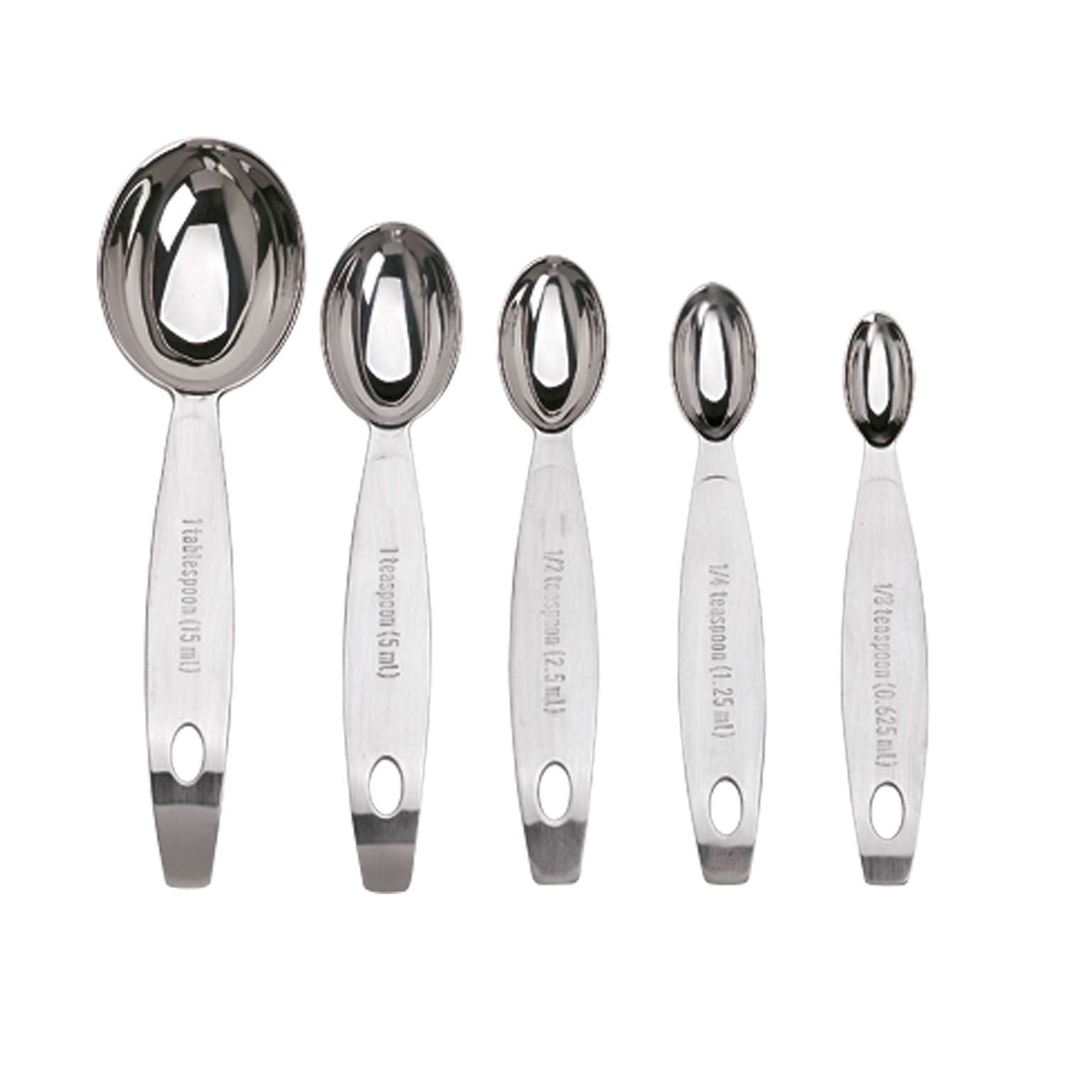 CUISIPRO | Messlöffel, 5er Set, silber, 0,625; 1,25