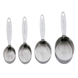 CUISIPRO | Messbecher, 4er Set, silber, 59,79,118,