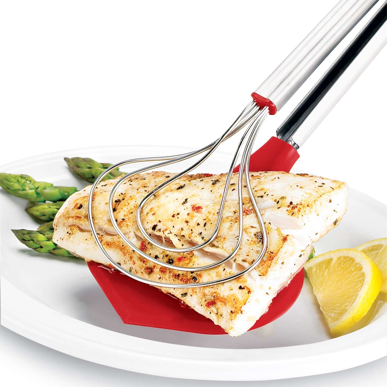 CUISIPRO | Fisch- und Servierzange, rot, 33 cm