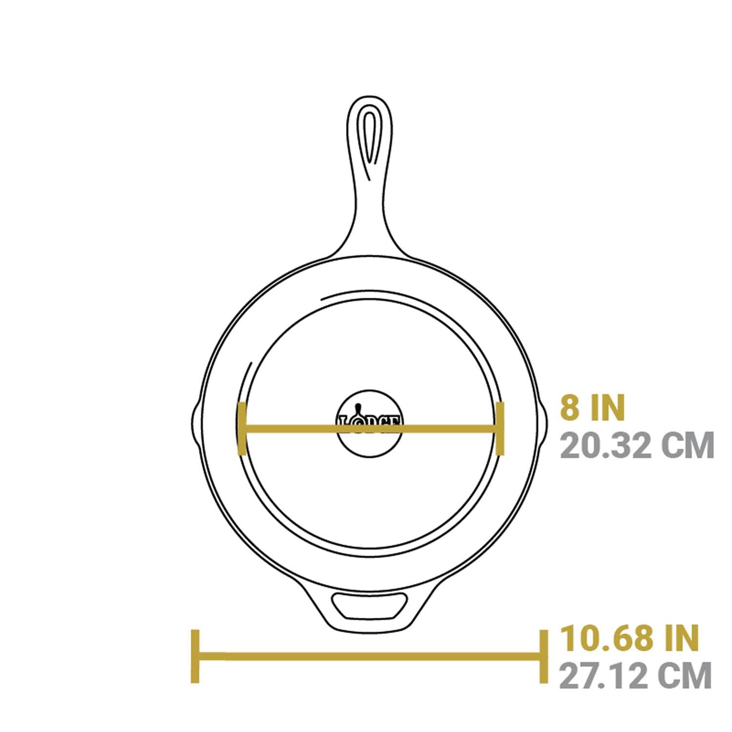 LODGE | Grillpfanne, CLASSIC, schwarz, Ø 25,4 cm