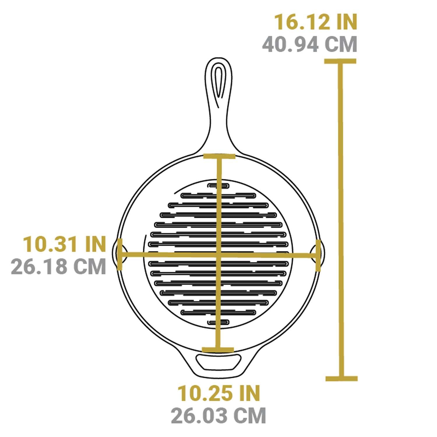 LODGE | Grillpfanne, CLASSIC, schwarz, Ø 25,4 cm