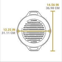 LODGE | Grillpfanne, Doppelgriff, CLASSIC, schwarz,