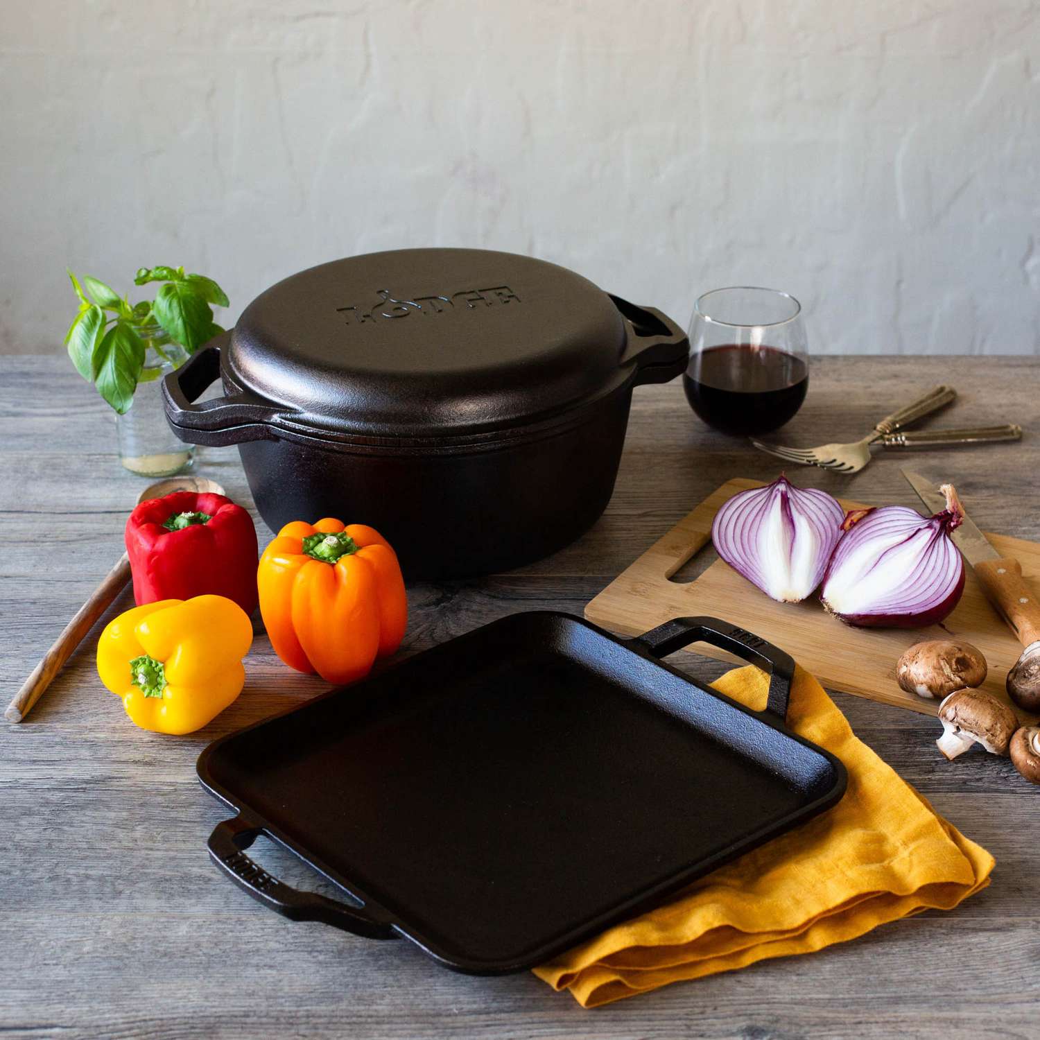 LODGE | Dutch-Oven, Chef, schwarz