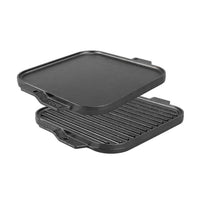 LODGE | Grillplatte, flach/gerillt, CLASSIC, schwar