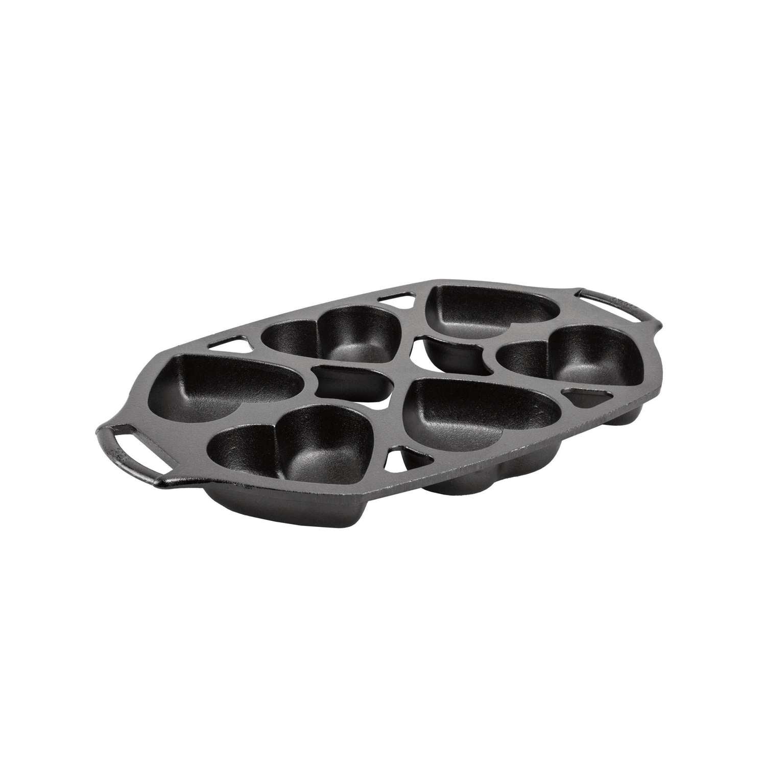 LODGE | Kuchenform, Classic, schwarz, 6 Herzen