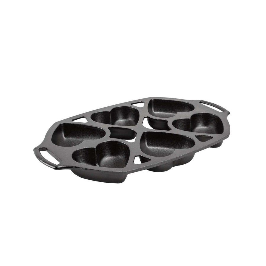 LODGE | Kuchenform, Classic, schwarz, 6 Herzen