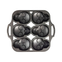 LODGE | Kuchenform, Classic, schwarz, 6 Totenköpfe