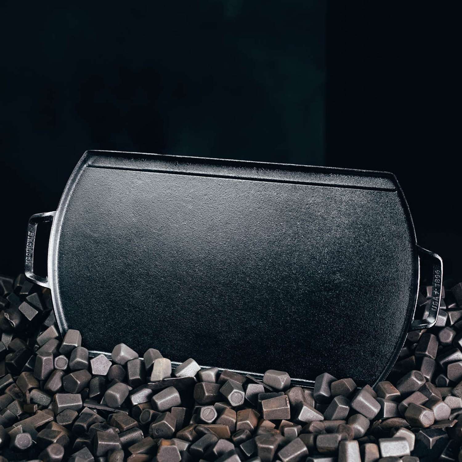 LODGE | Gusseiserne Grillplatte, BLACK LOCK, schwar