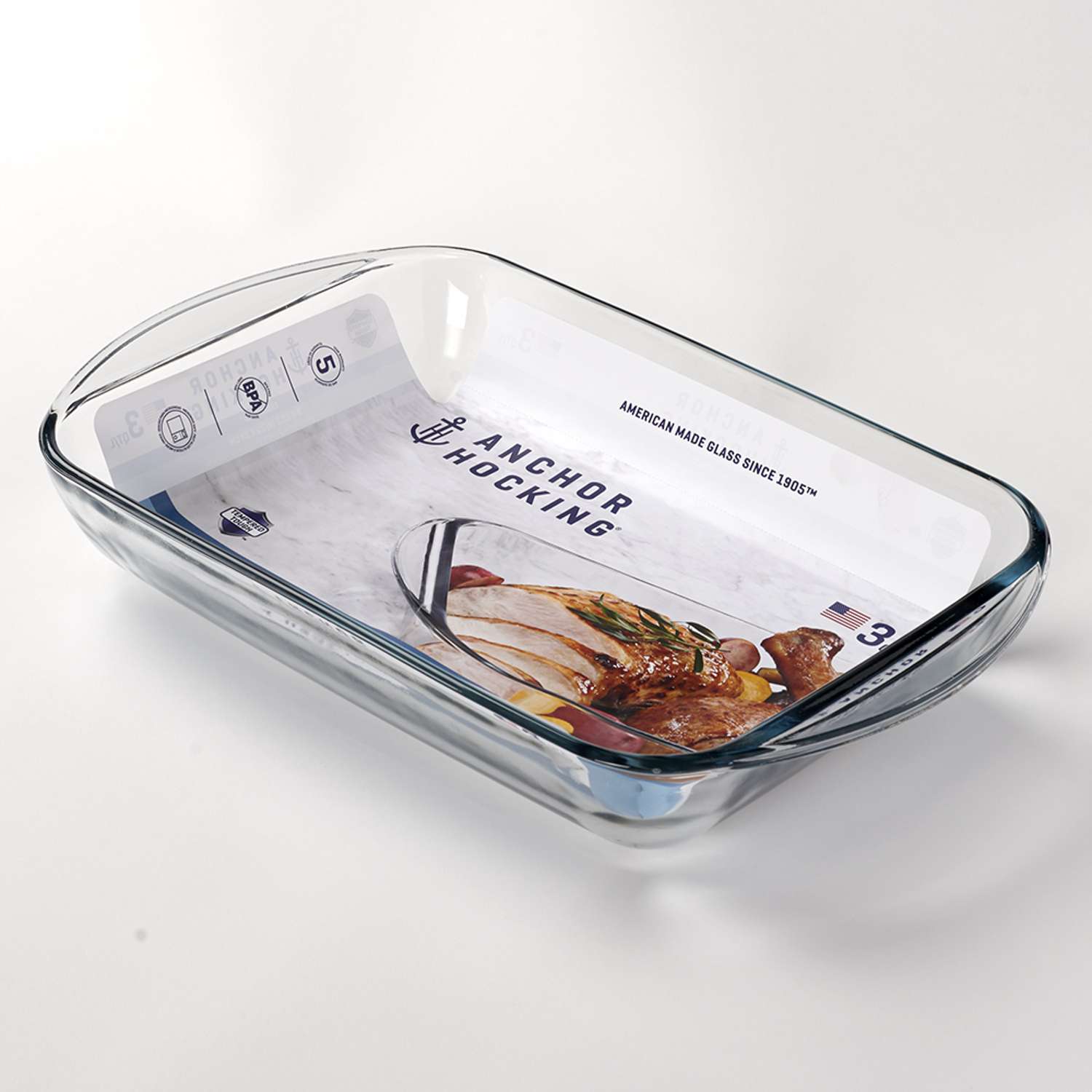 ANCHOR HOCKING | Auflaufform, ESSENTIALS, 3 L