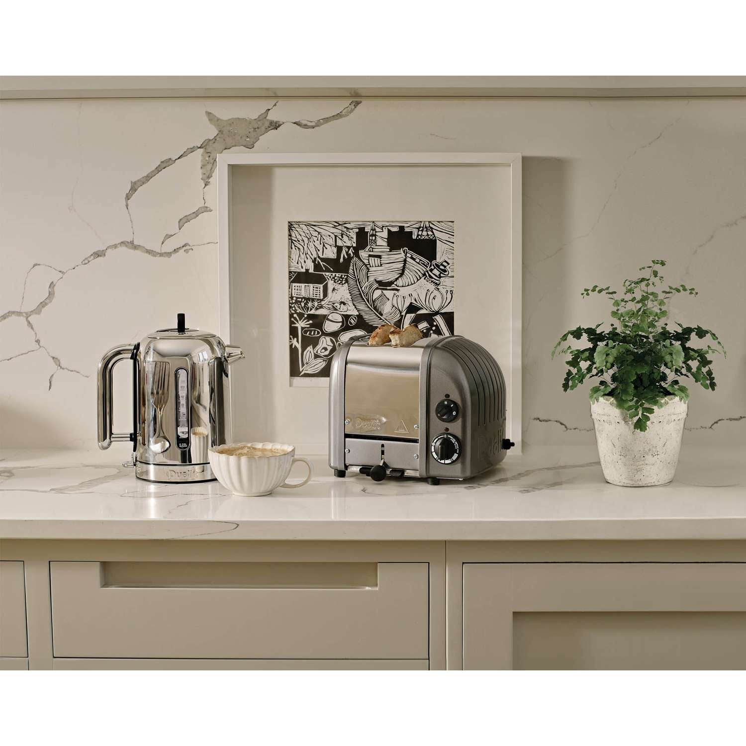 DUALIT | Toaster, NEWGEN, grau metallic, 2 Scheiben