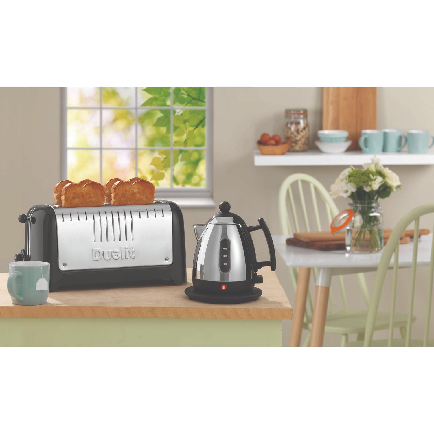 DUALIT | Toaster, LITE, schwarz, 4 Scheiben