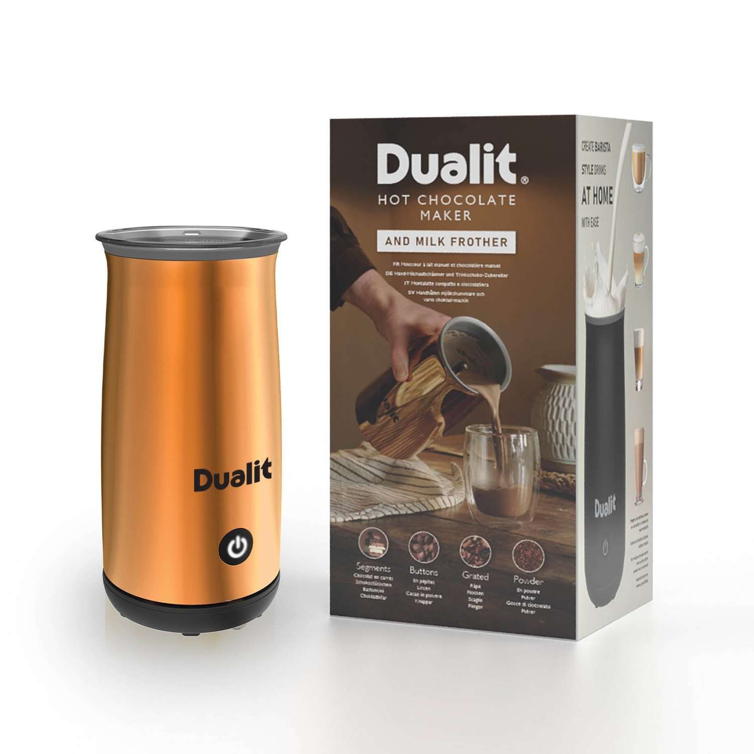 DUALIT | Milchaufschäumer, MILK&CHOCLATE, kupfer