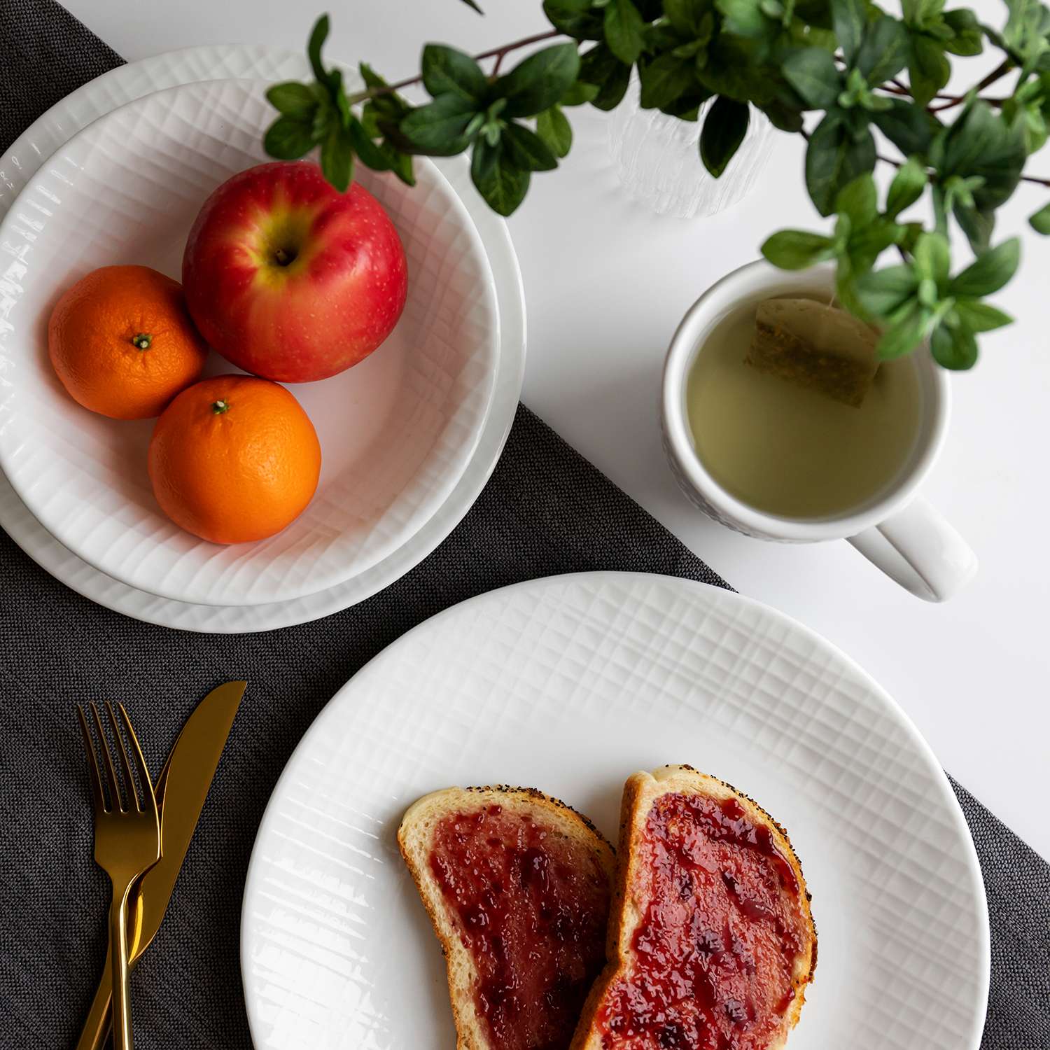 CORELLE | Service, LINEN WEAVE, weiß