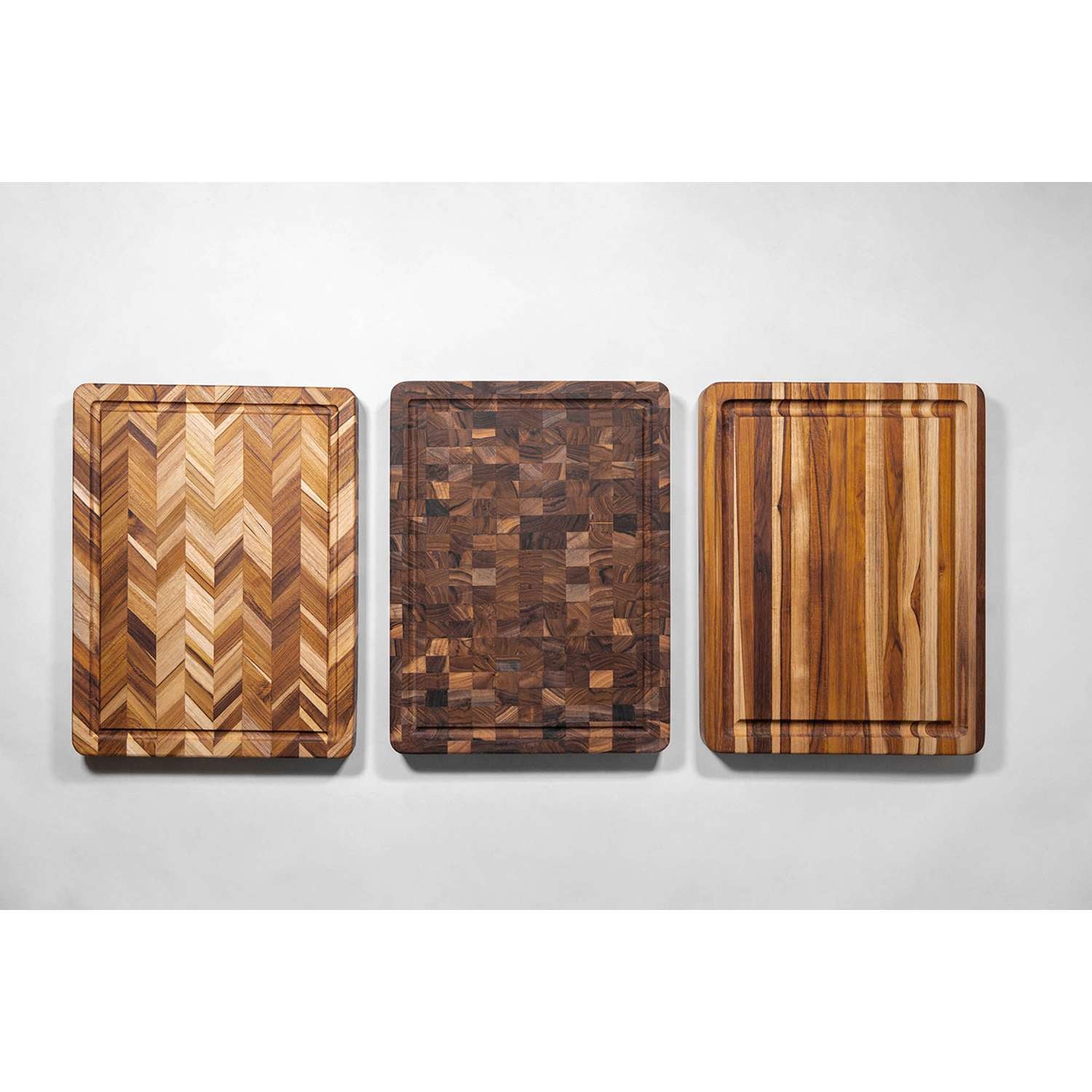 TEAKHAUS | Teakholz-Schneidebrett, HERRINGBONE, tea