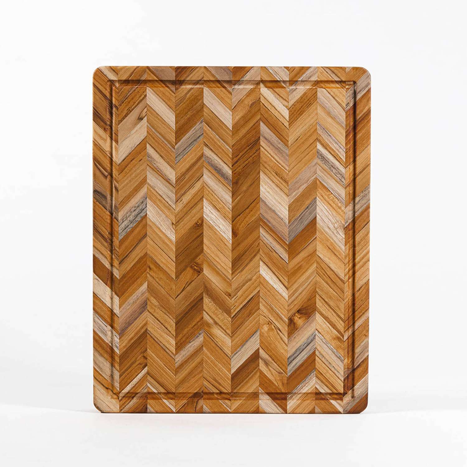 TEAKHAUS | Teakholz-Schneidebrett, HERRINGBONE, tea