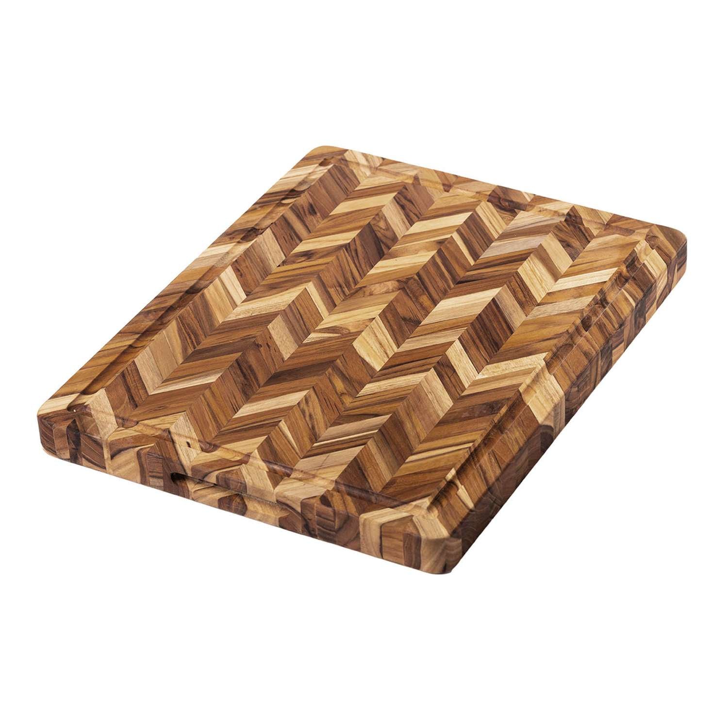 TEAKHAUS | Teakholz-Schneidebrett, HERRINGBONE, tea