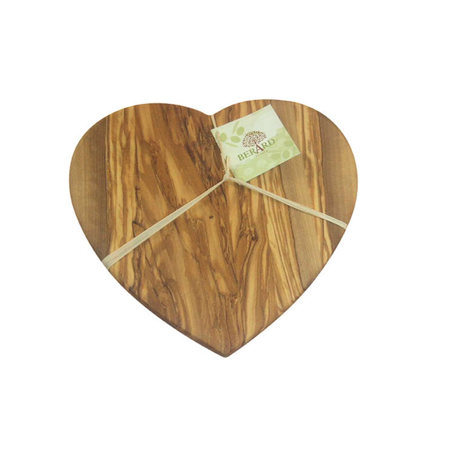 BÉRARD | Olivenholz-Schneidbrett, HERZ, holz, 22 cm