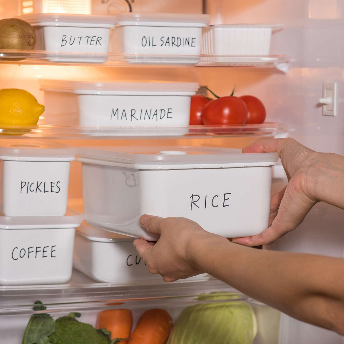 HONEYWARE | Enamel tins, vacuum sealed, white, 740 ml