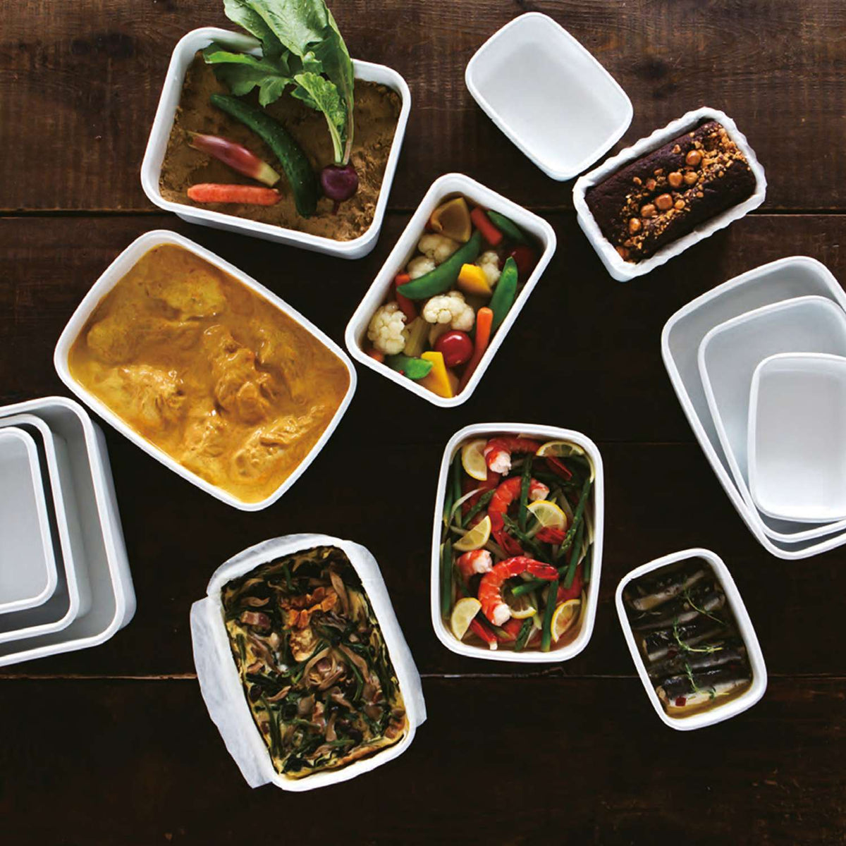 HONEYWARE | Enamel tins, vacuum sealed, white, 1.35 L