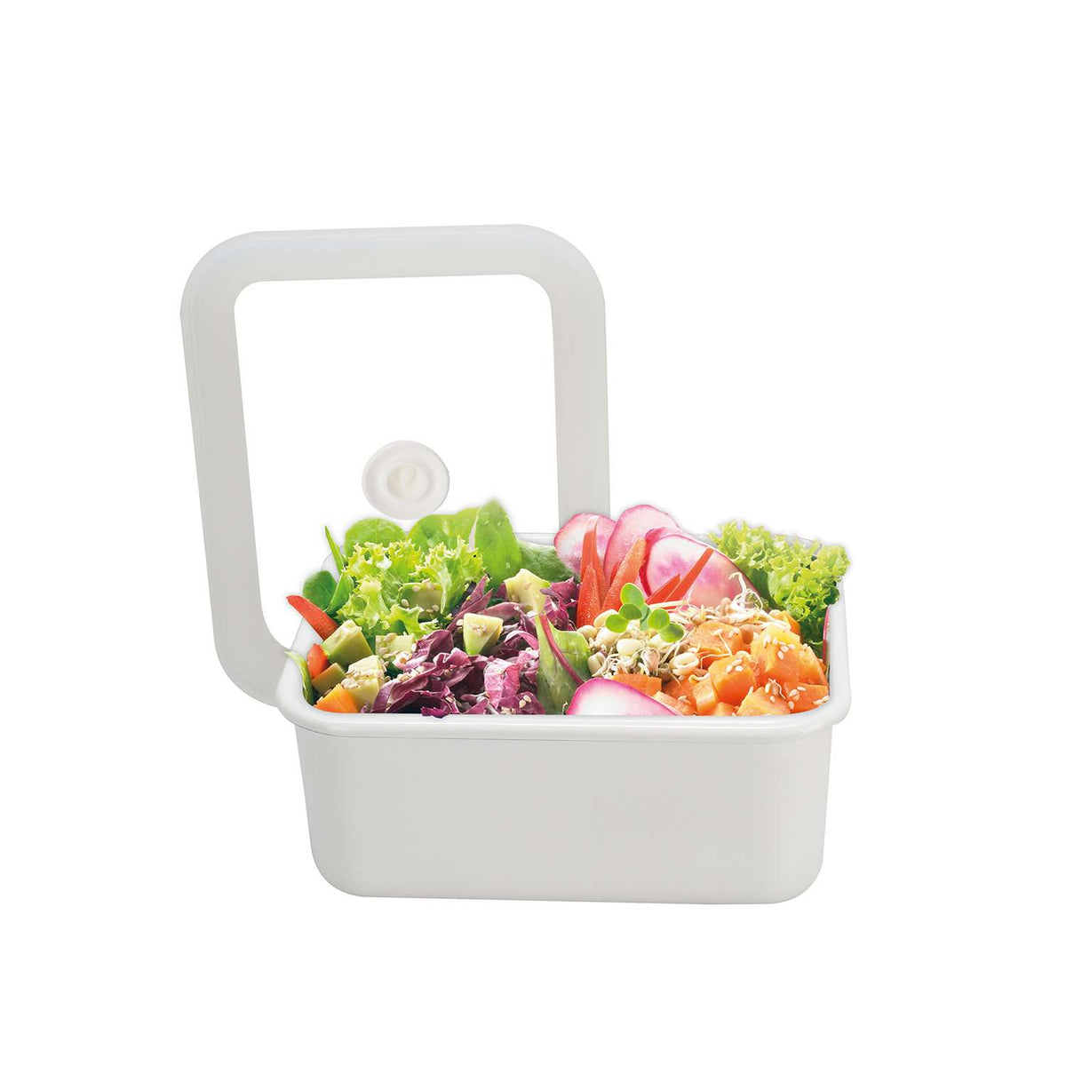 HONEYWARE | Enamel tins, vacuum sealed, white, 1.12 L
