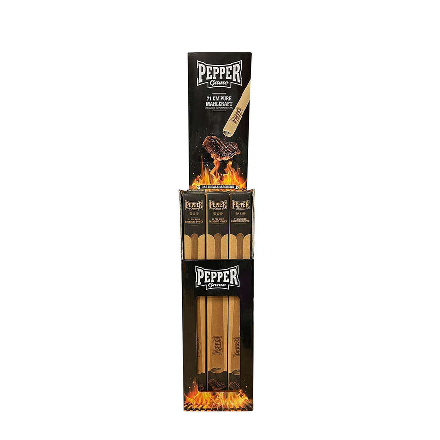 PROFINO | Pfeffermühle, PEPPER GAME, braun, 9 Stück