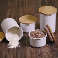 HONEYWARE |  Vorratsdose mit Holzdeckel, weiß, 420 m