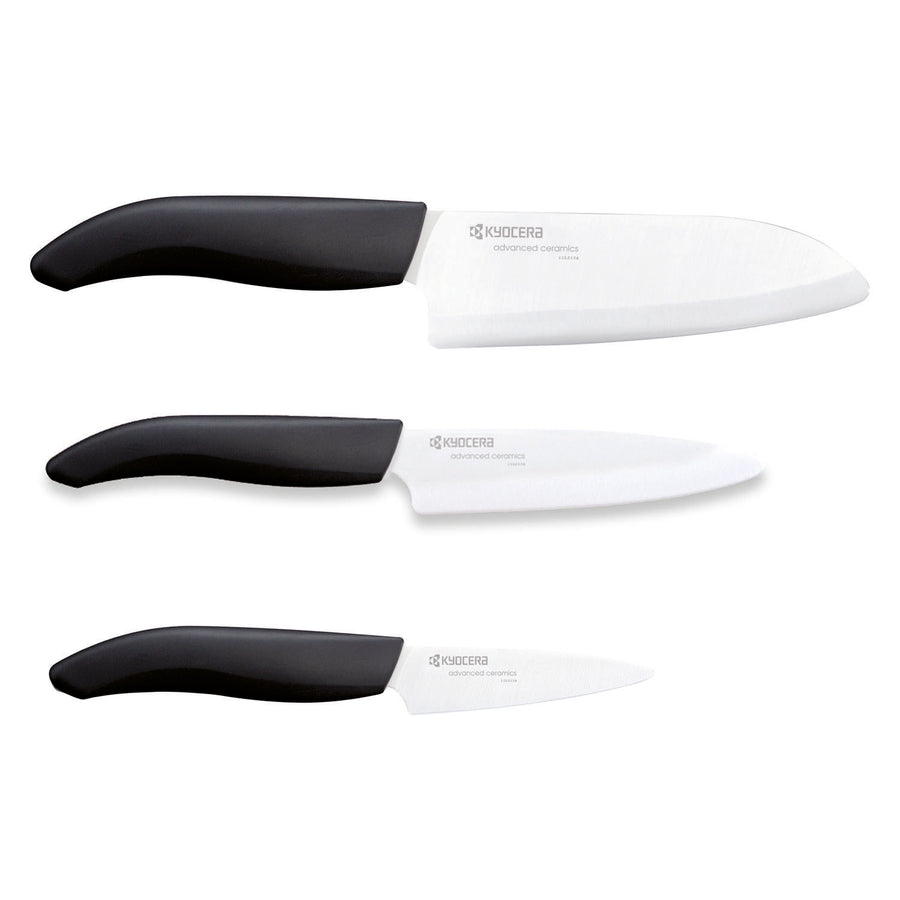 KYOCERA | Keramikmesser, 3er-Set, GEN, schwarz / we
