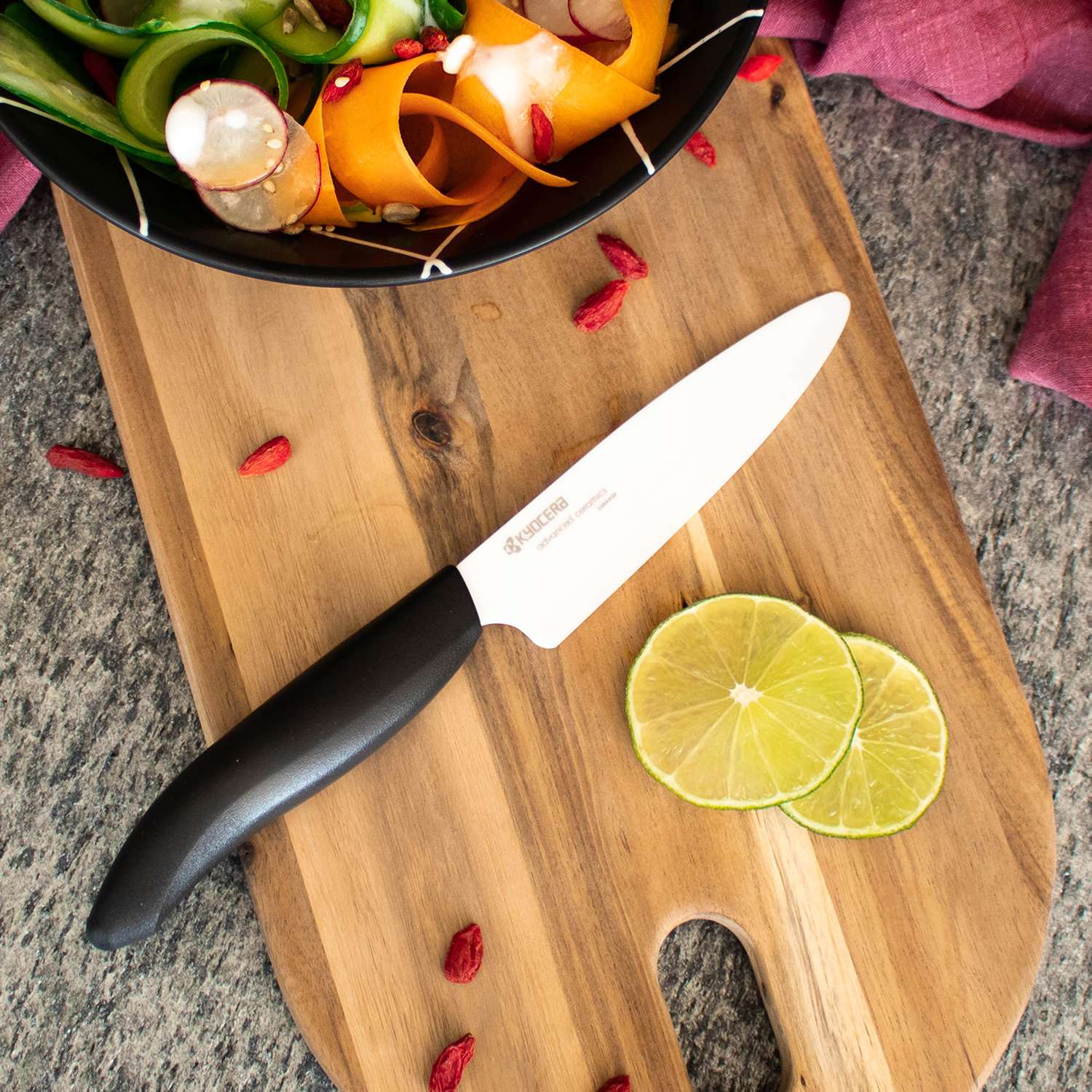 KYOCERA | Keramikmesser, GEN NATURE, schwarz, weiß,