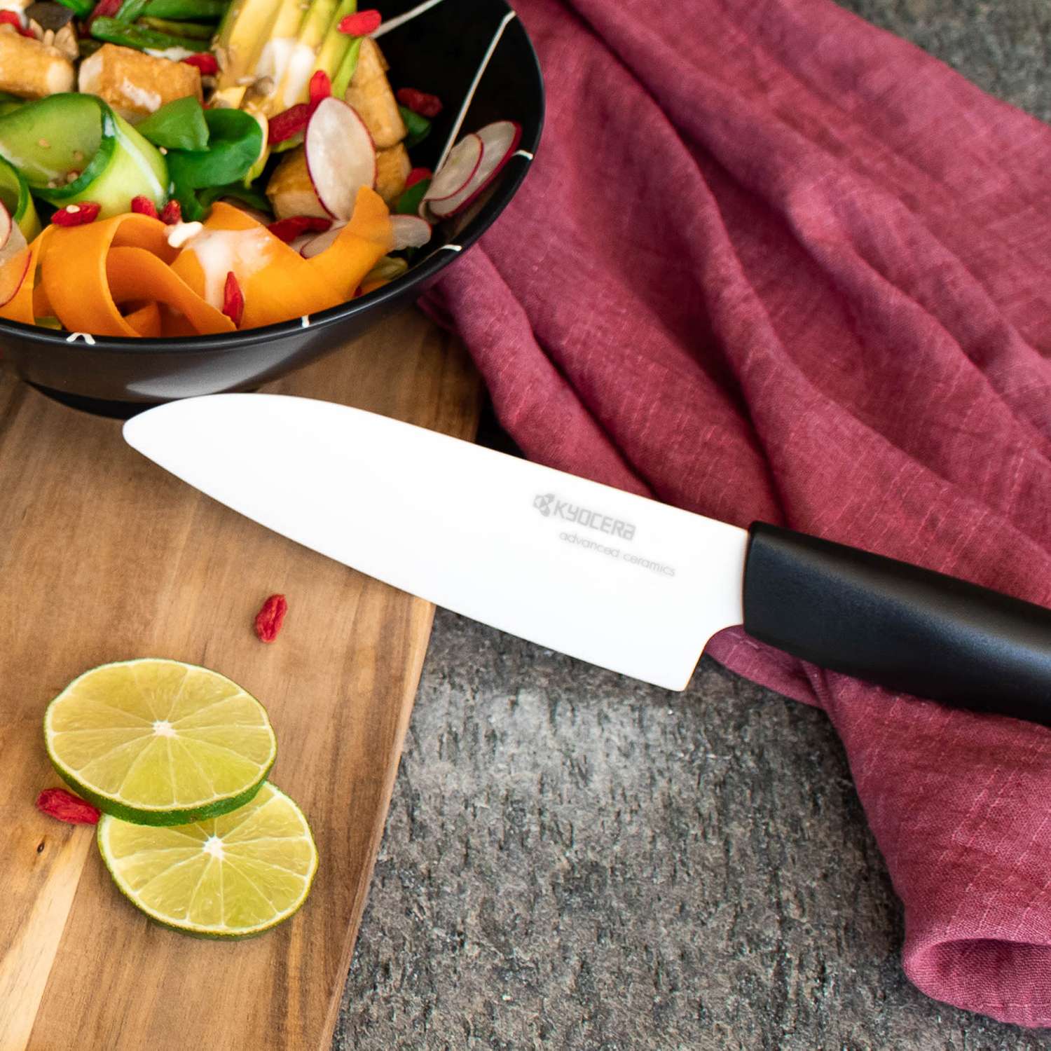 KYOCERA | Keramikmesser, GEN NATURE, schwarz, weiß,