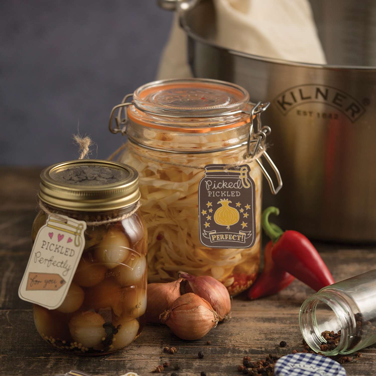 KILNER | Einkochglas, CLIP SQUARE, klar