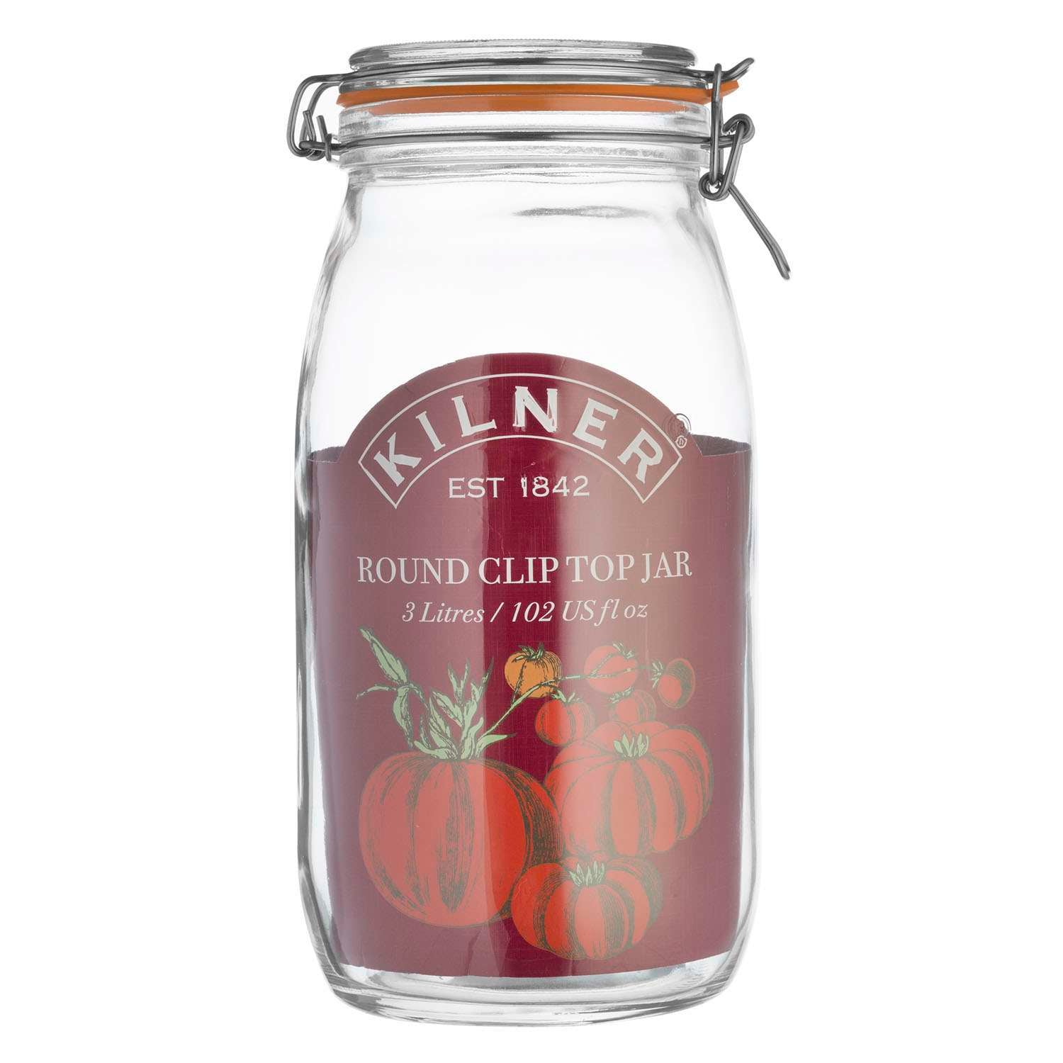 KILNER | Einkochglas, CLIP SQUARE, klar