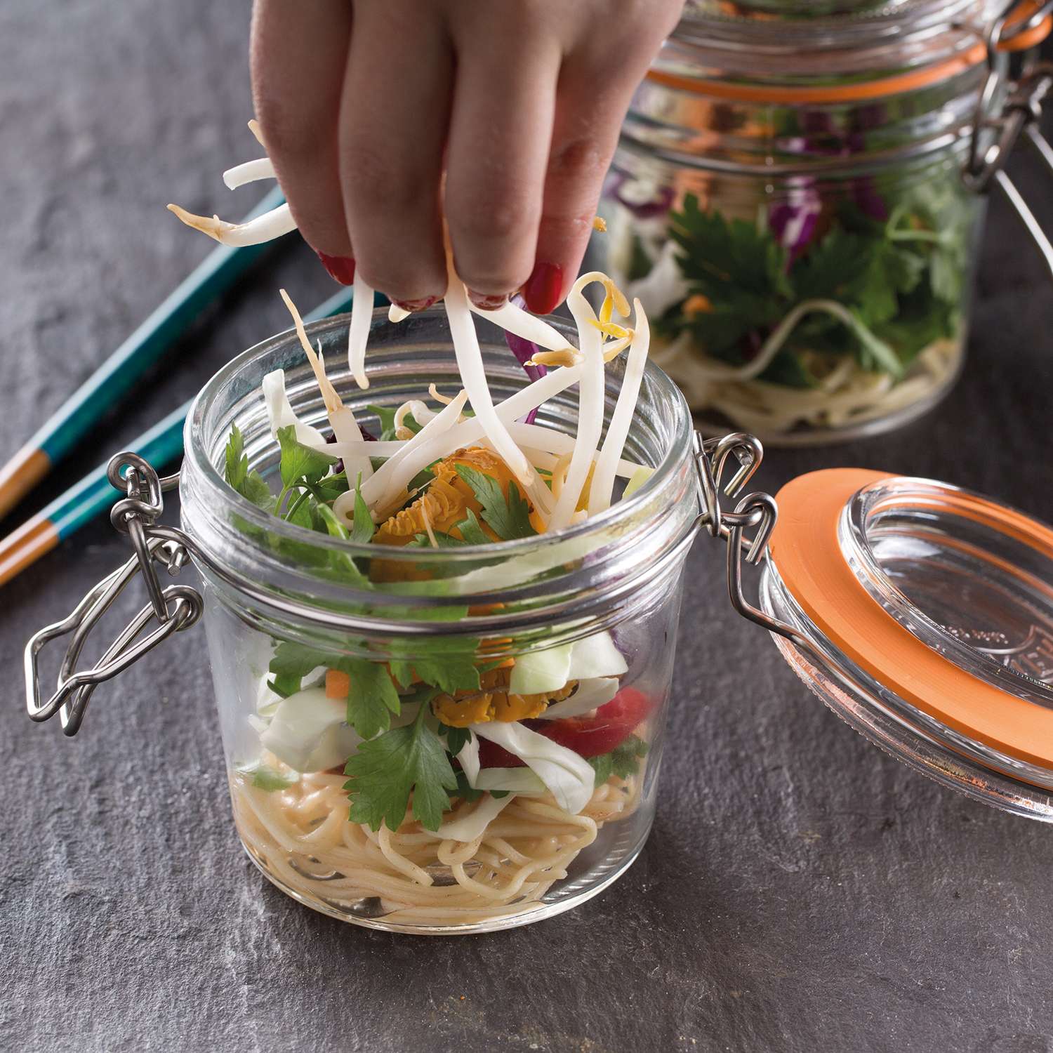 KILNER | Einkochglas, CLIP SQUARE, klar