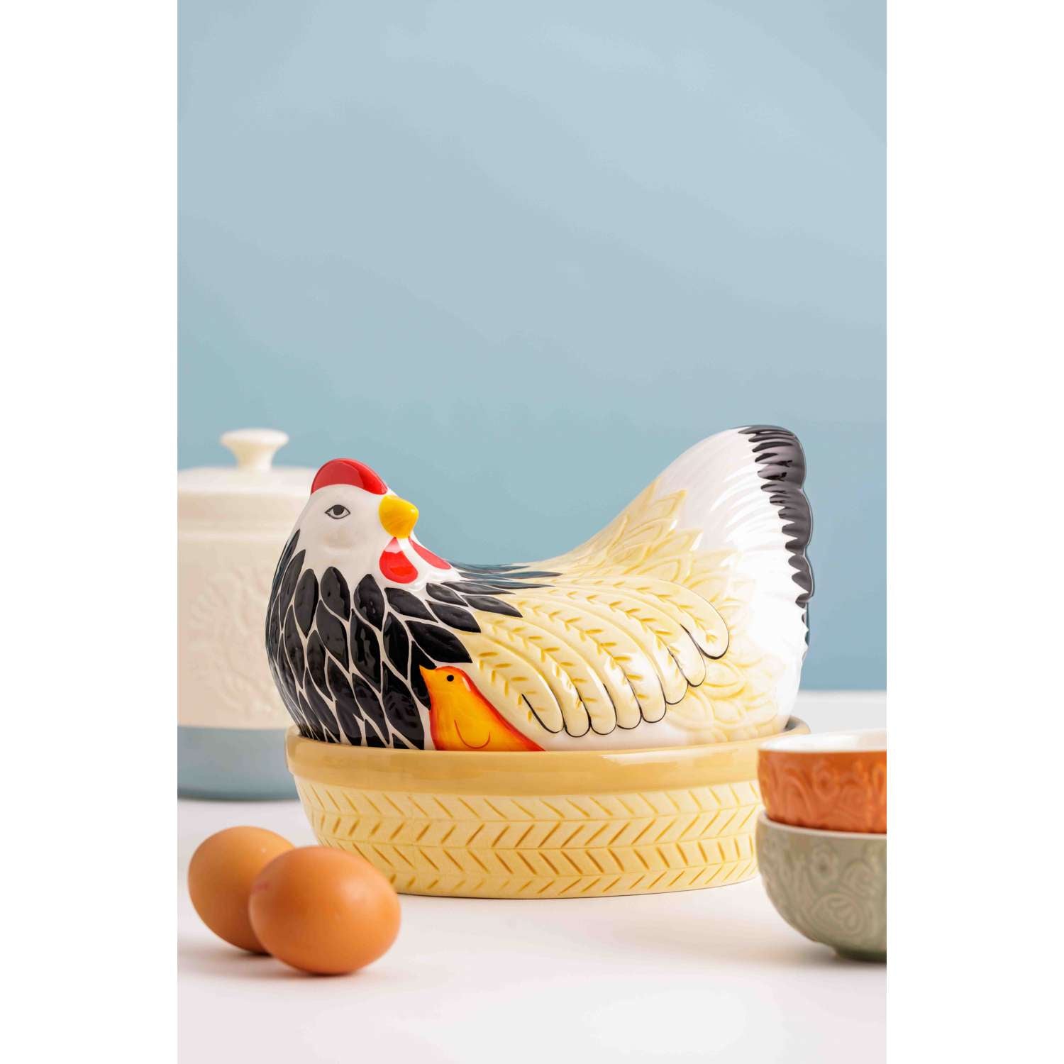 MASON CASH | Keramikhuhn, mehrfarbig