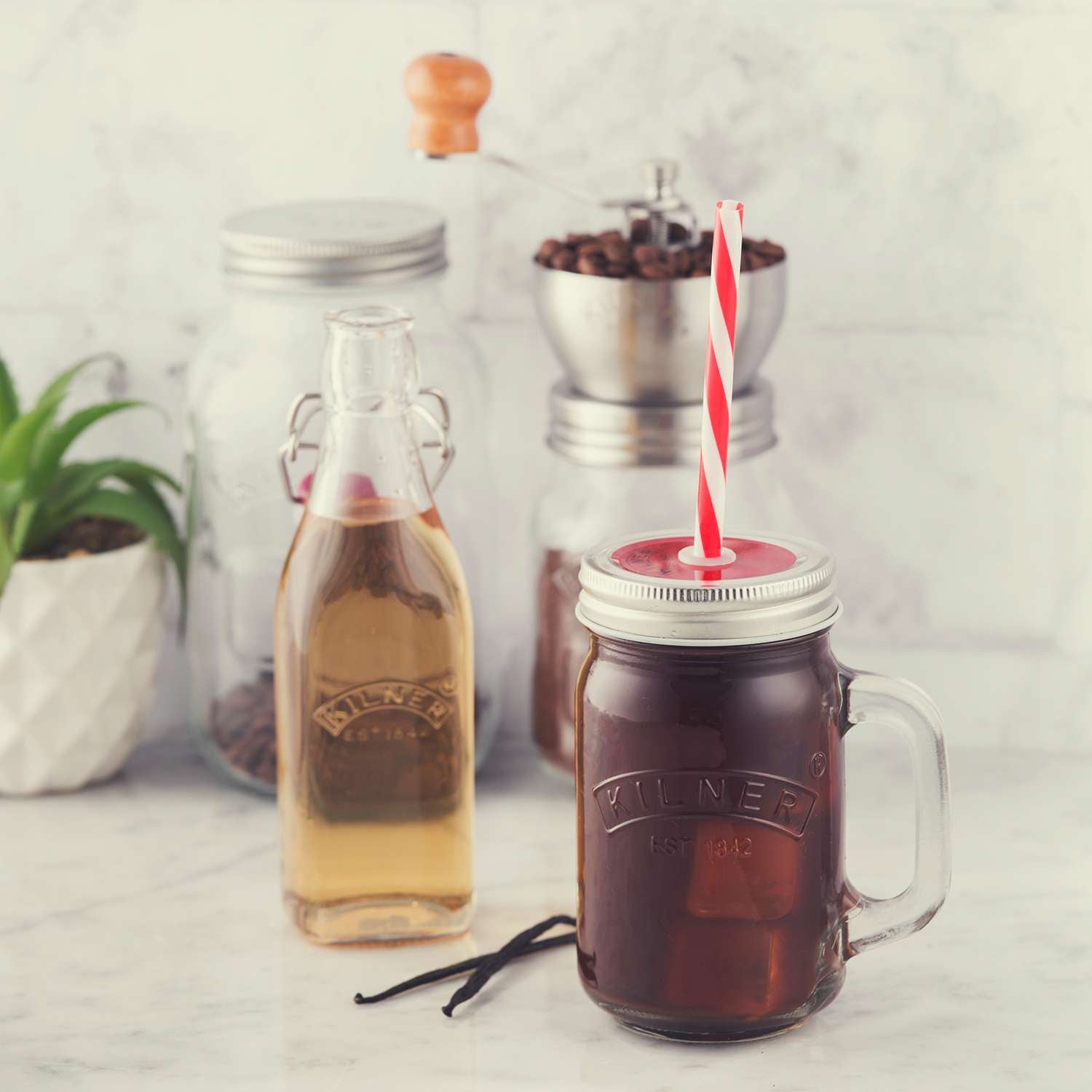 KILNER | Einkochflasche, CLIP SQUARE, klar