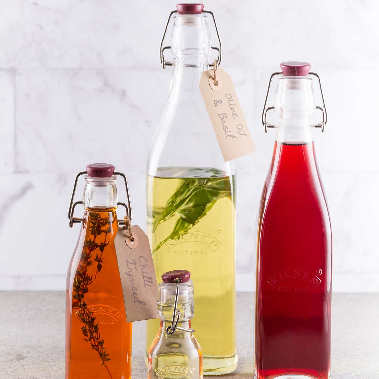 KILNER | Einkochflasche, CLIP SQUARE, klar