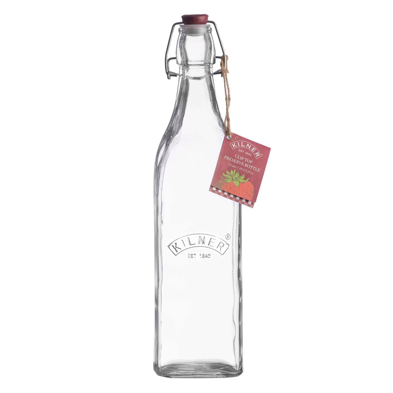 KILNER | Einkochflasche, CLIP SQUARE, klar