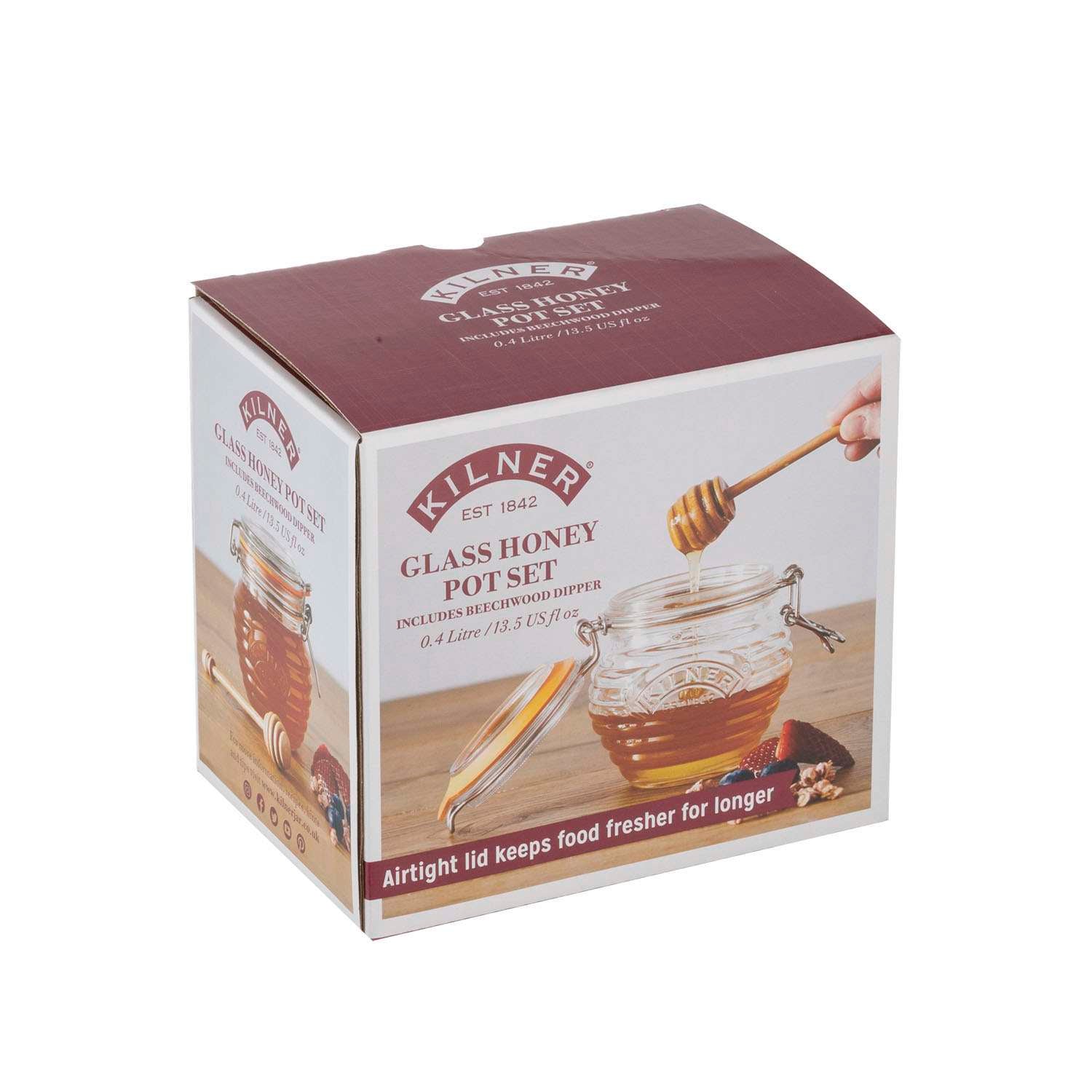 KILNER | Honigtopf, HONEY, klar, 400 ml