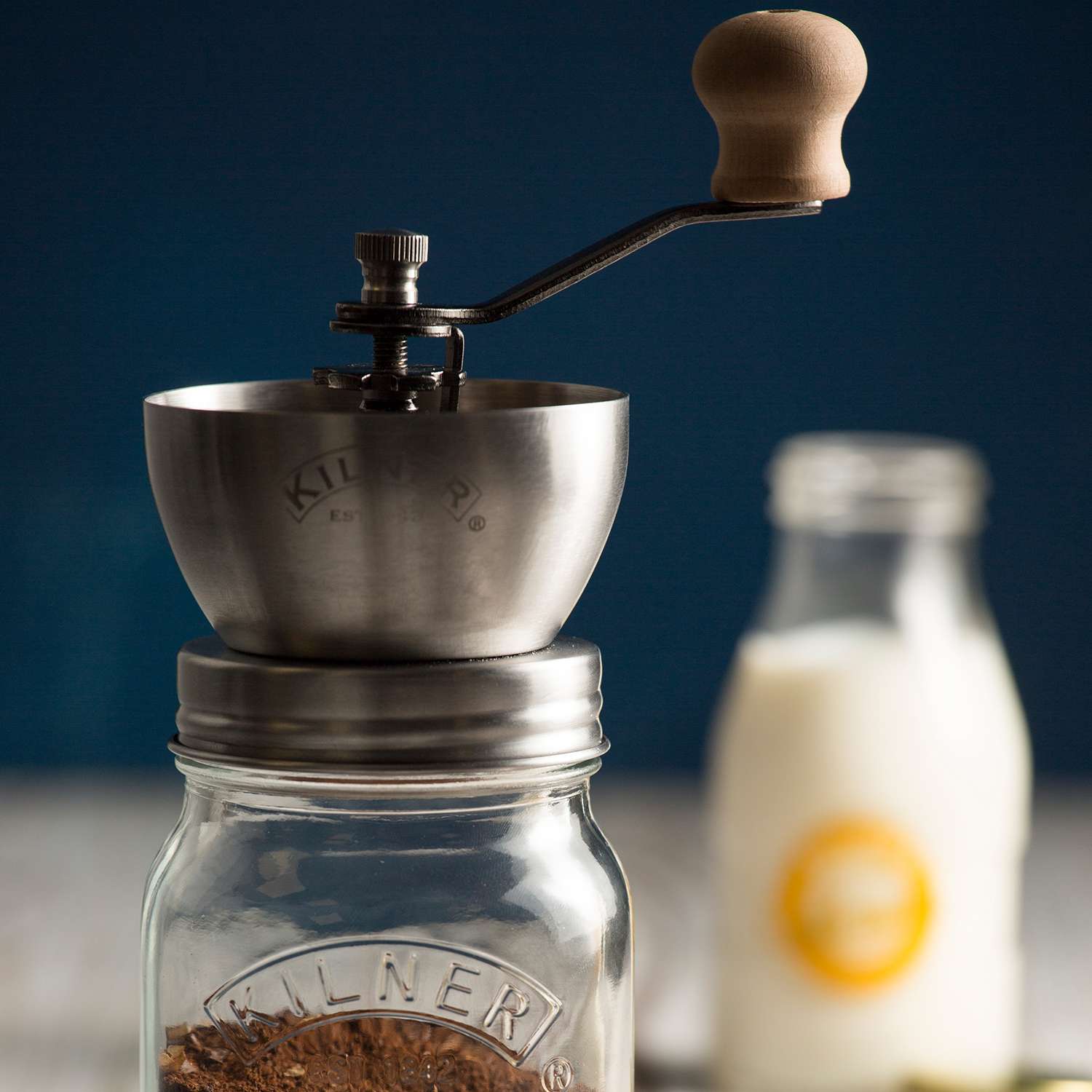 KILNER | Kaffeemühle mit Kurbel, klar, 500 ml