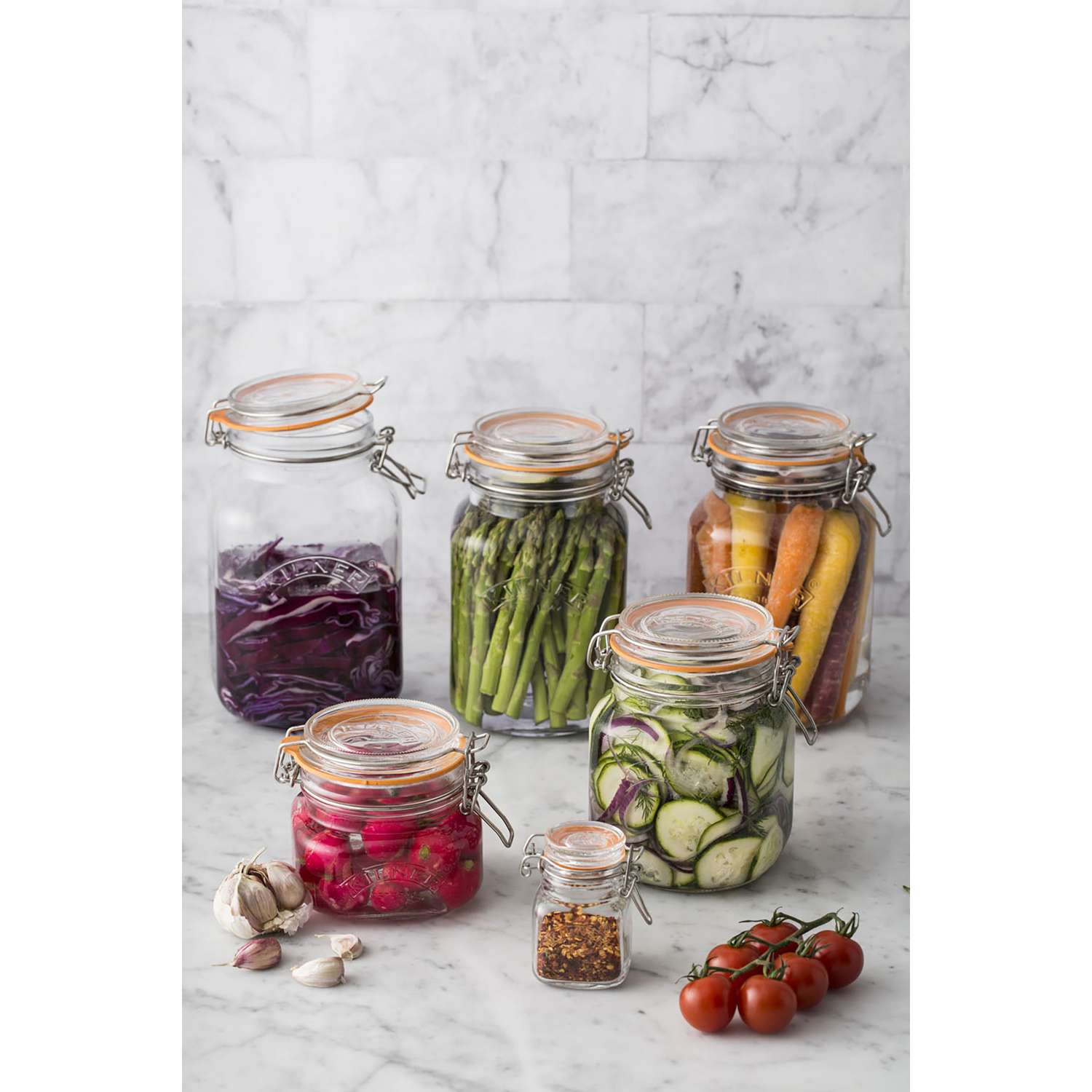 KILNER | Gewürzgläser, SPICES, klar, 6 x 70 ml