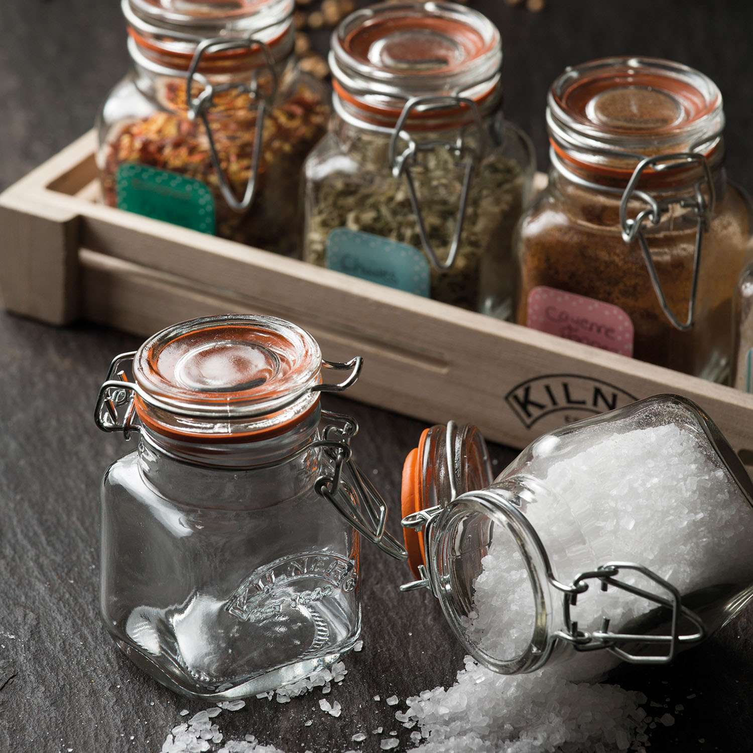 KILNER | Gewürzgläser, SPICES, klar, 6 x 70 ml