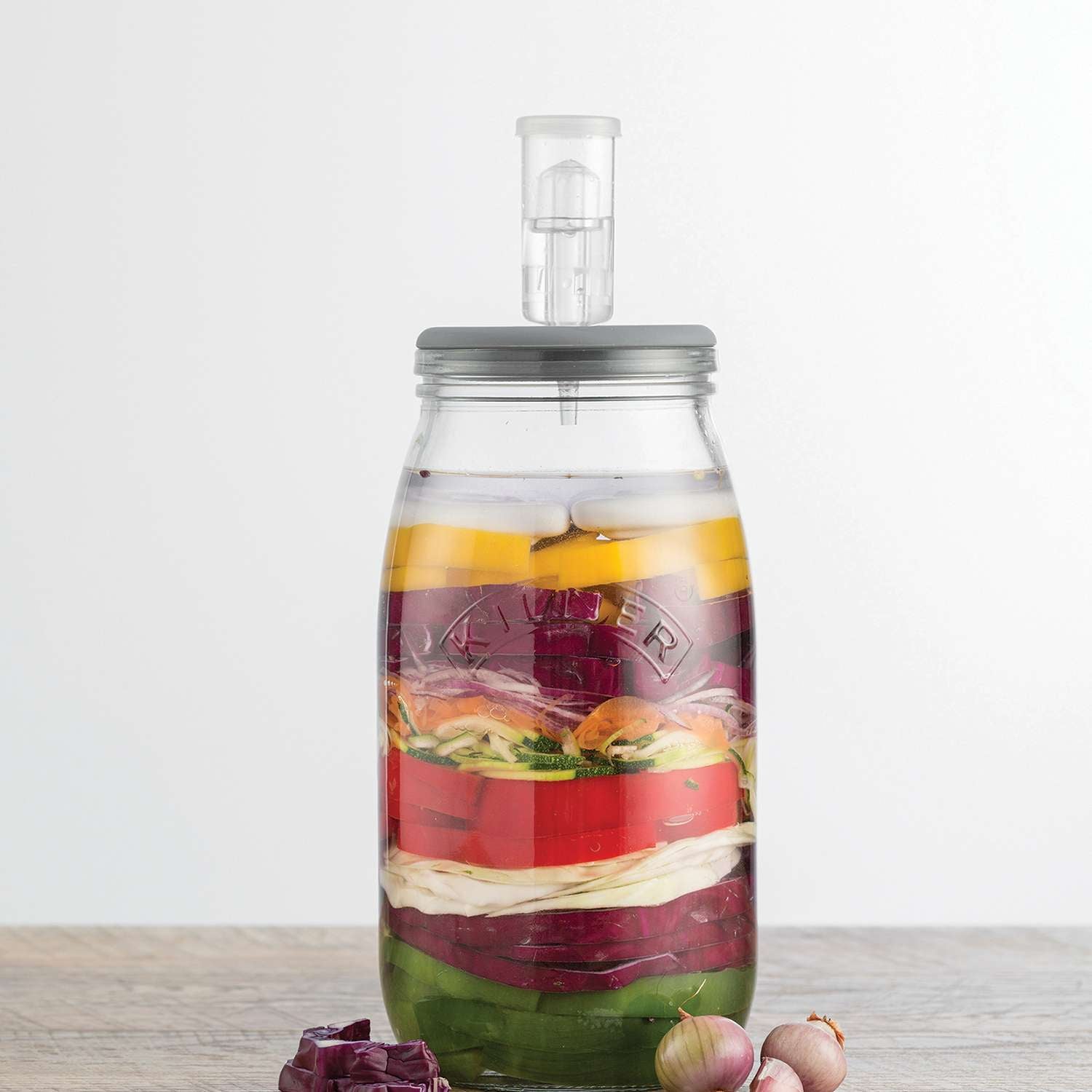 KILNER | Fermentierglas, groß, FERMENTIER, klar, 3