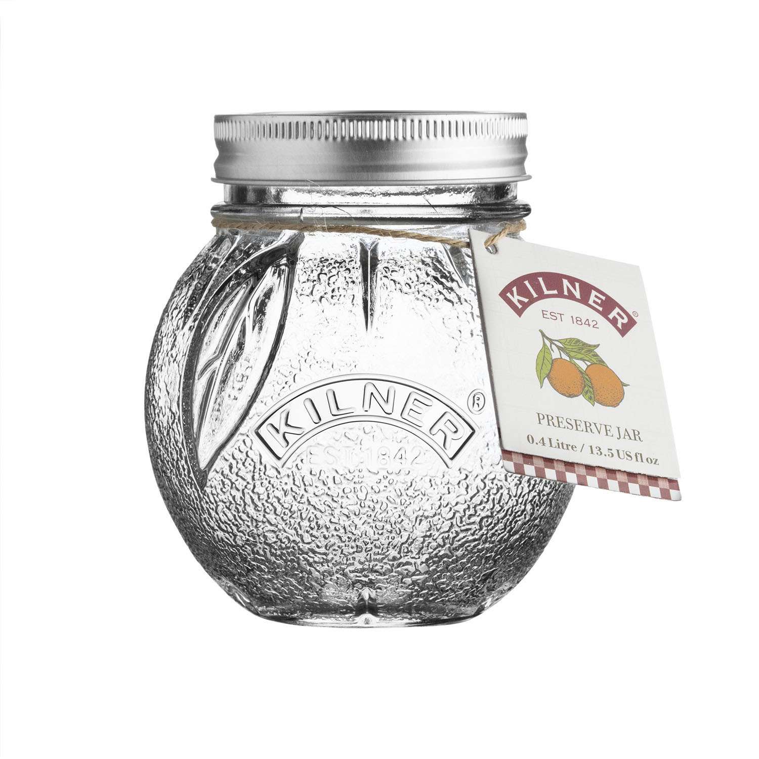 KILNER | Marmeladenglas, ORANGE, klar, 400 ml