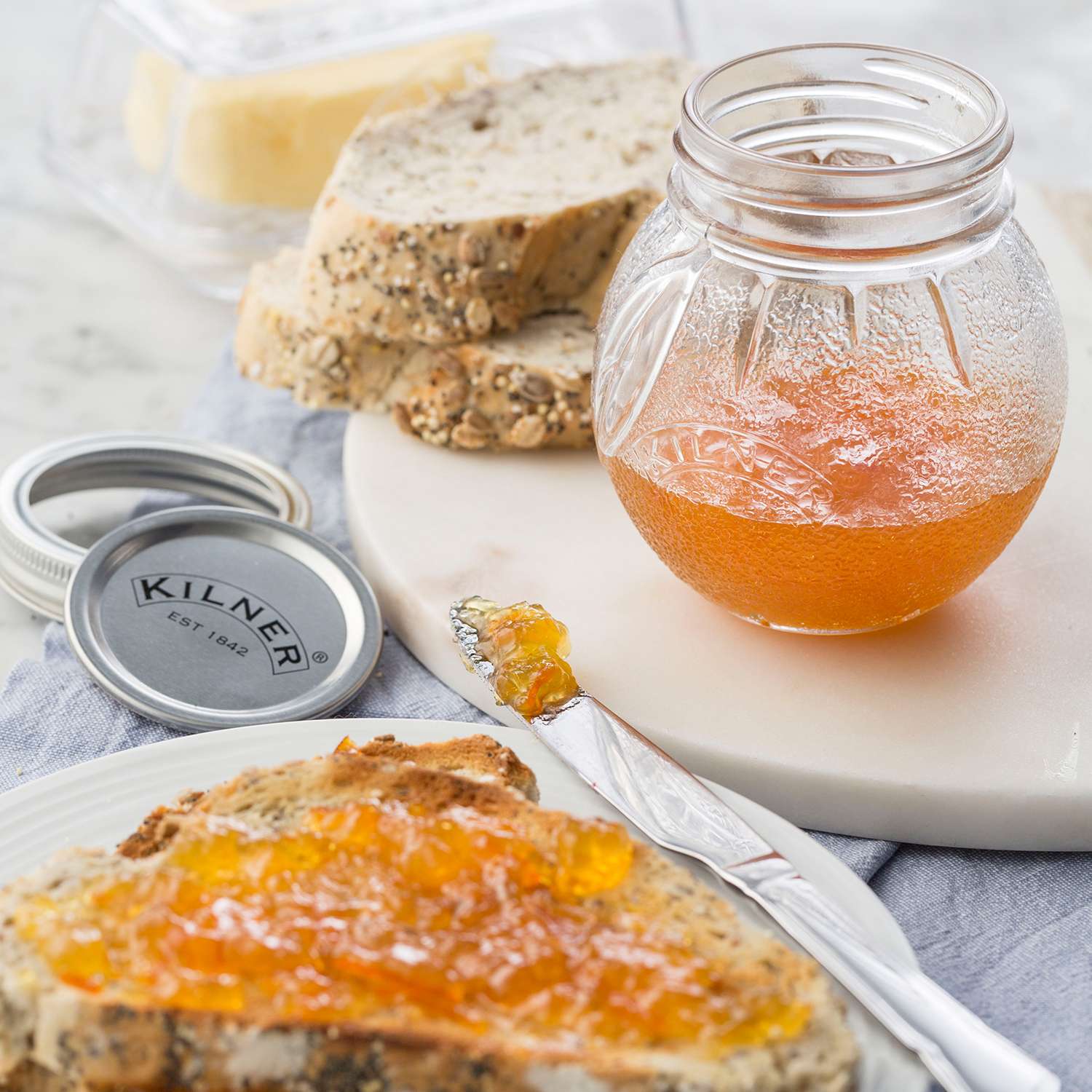 KILNER | Marmeladenglas, ORANGE, klar, 400 ml
