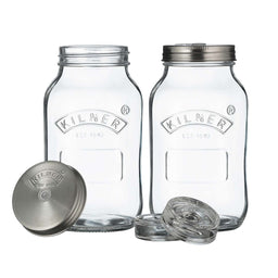 KILNER | Fermentiergläser, FERMENTIER, klar, 2 x 1