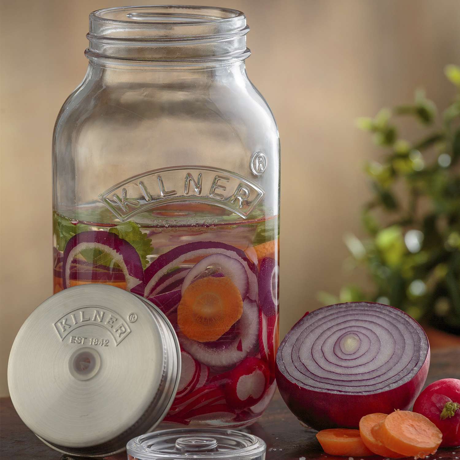 KILNER | Fermentiergläser, FERMENTIER, klar, 2 x 1