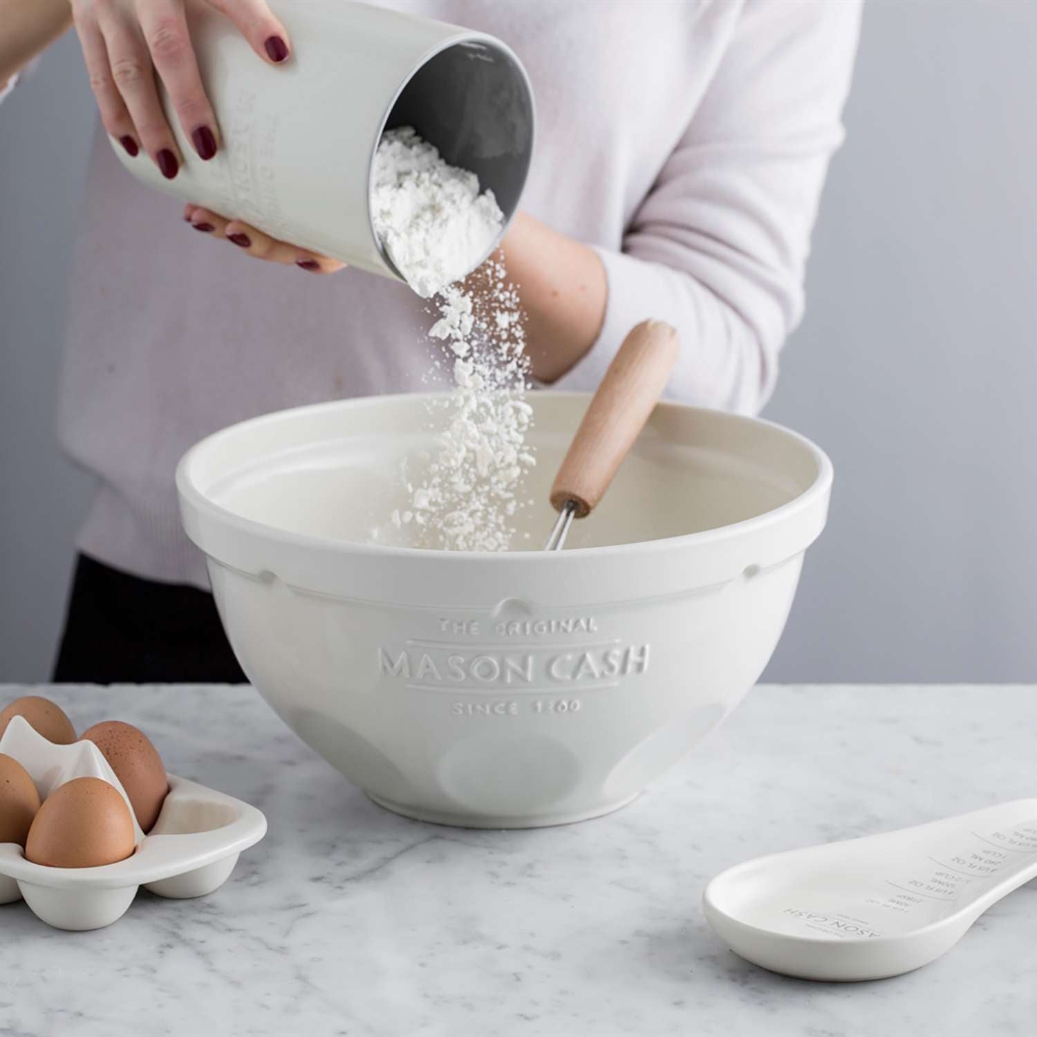 MASON CASH | Rührschüssel, MIXING BOWL, weiß, 5 L