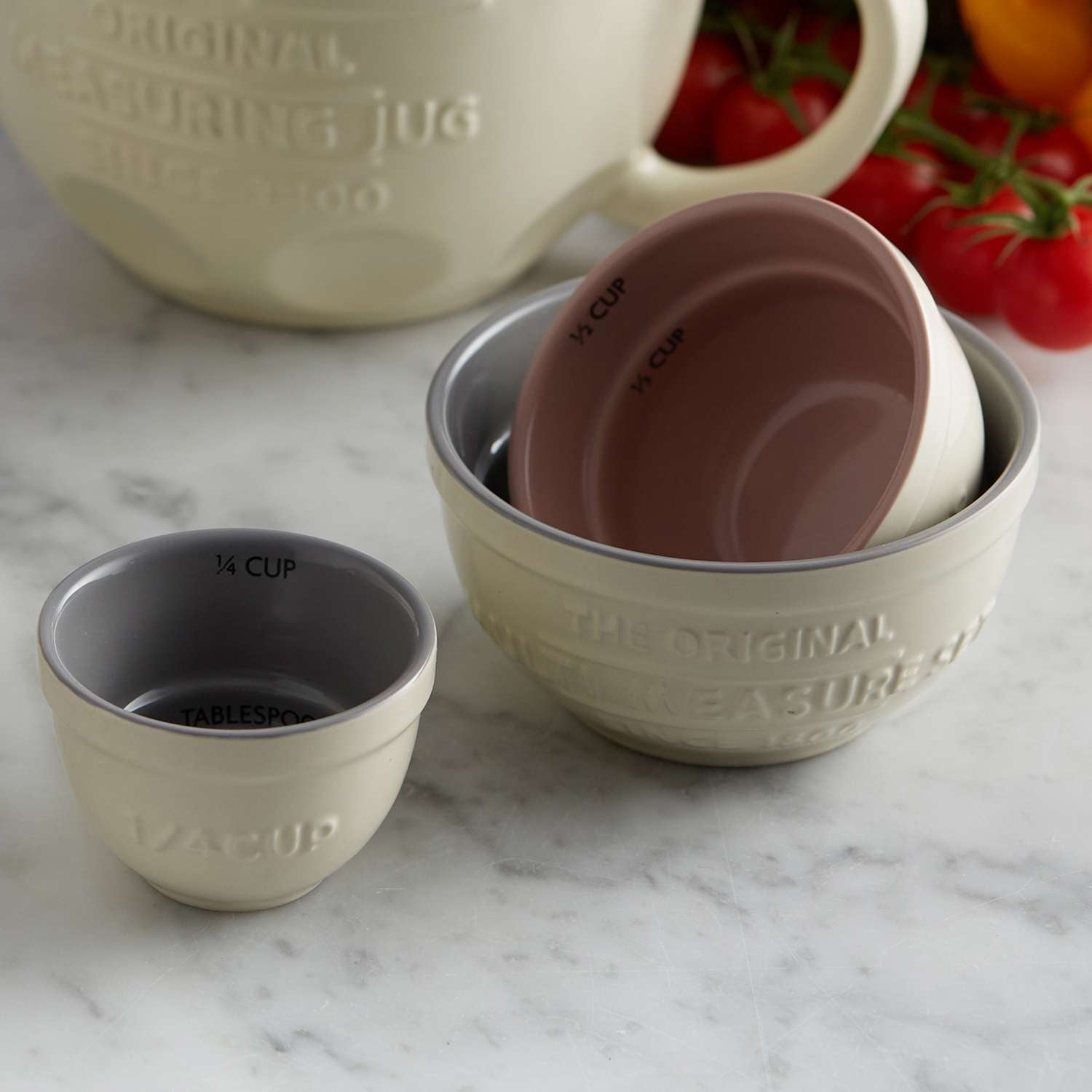 MASON CASH | Messbecher-Set, weiß, 4-teilig