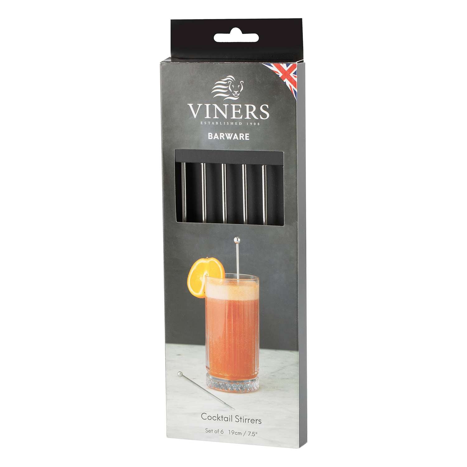 VINERS | Cocktail-Rührstäbchen, silber, Edelstahl