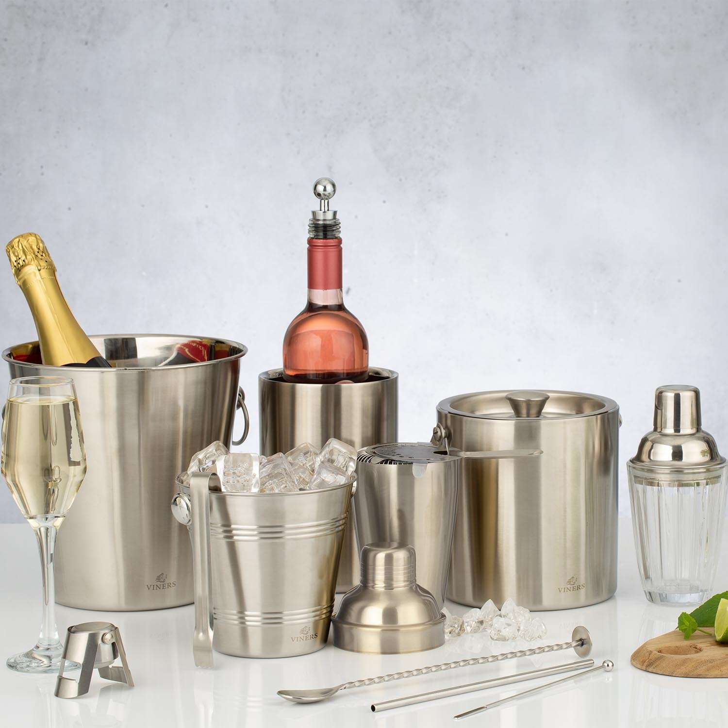 VINERS | Champagnerkübel, silber, Edelstahl