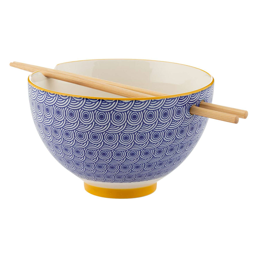 TYPHOON | Nudelschüssel mit Stäbchen, ASIA, blau, Ø